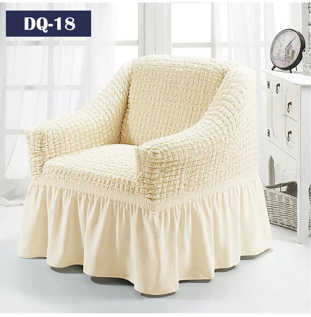 Fodere Per Divani Elastiche Universali Da 90-360 Cm Antiscivolo Copridivano Completo Per 1 2 3 4 Posti In Tessuto Estivo