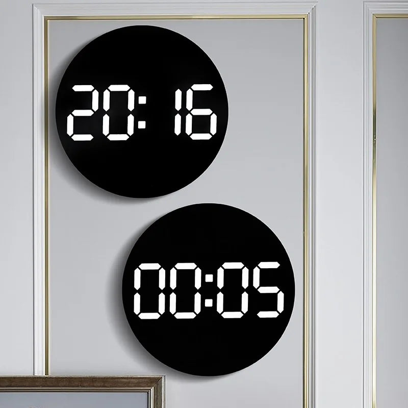 Orologio Da Parete Digitale DieciPollici Con Telecomando Temperatura Umidità Data Conto Alla Rovescia Sveglie Led Dimmer
