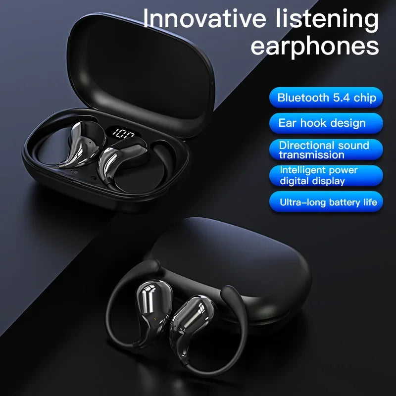 Cuffie Bluetooth 5.4 OWS Impermeabili Con ANC Auricolari Stereo E Microfono Per Allenamento Sportivo