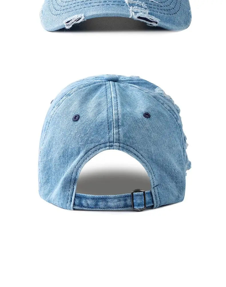 Berretto Da Baseball Denim Lavato Unisex Snapback Traspirante Con Protezione Solare Vintage Primavera Estate