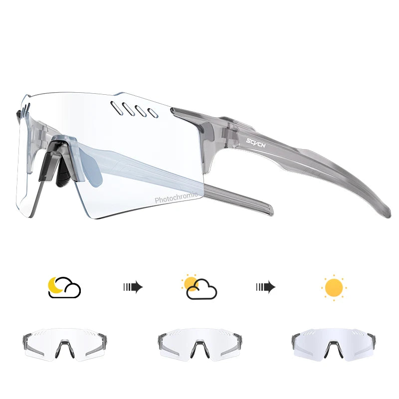 Occhiali Fotocromatici UV400 Per Ciclismo MTB Equitazione All Apertto Multisport Guida Golf Campeggio