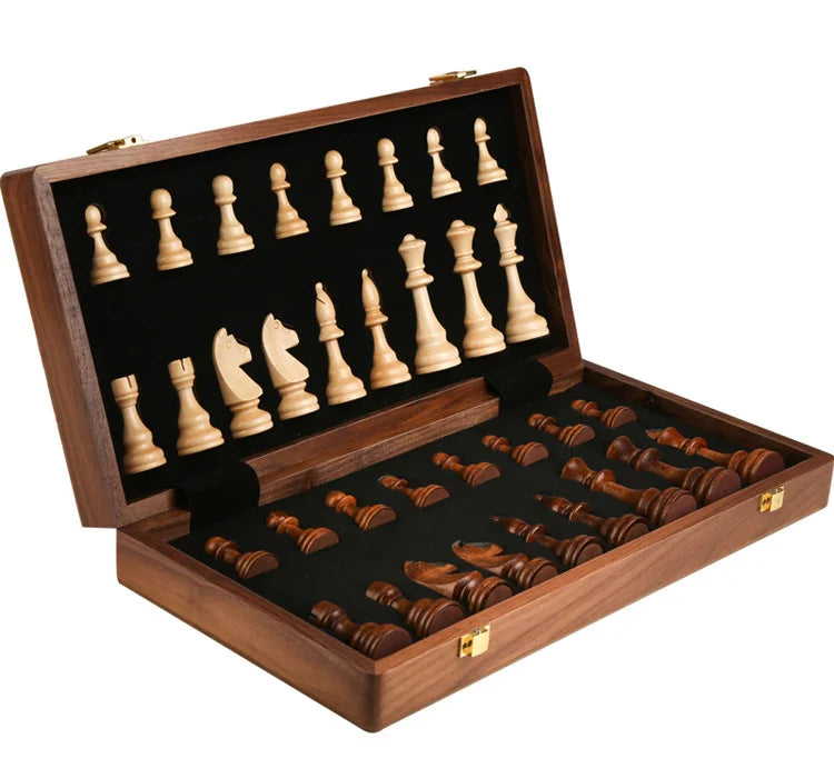 Set Scacchi Pieghevole In Legno Qualita Tradizionale E Classico Scacchiera Gioco Da Tavolo Massiccio Lavorati A Mano