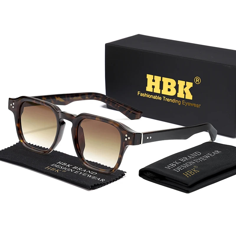HBK Occhiali Da Sole Uomo Vintage Square Gradient UV400 Sport Outdoor Festa Vacanze Viaggi Guida