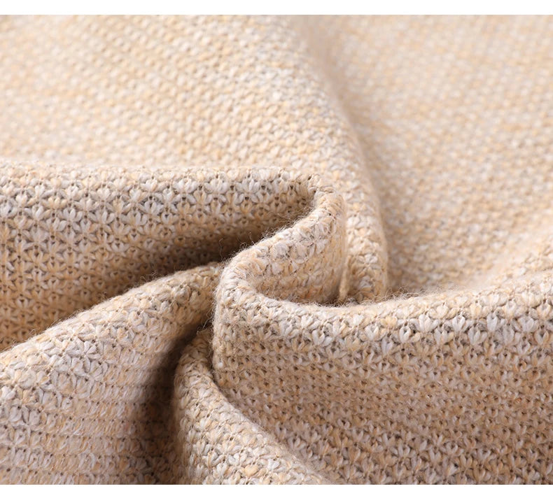 Maglione Lavorato A Maglia Con Colletto Rialzato Da Uomo Autunno Inverno Cardigan Slim In Tinta Unita Coreana