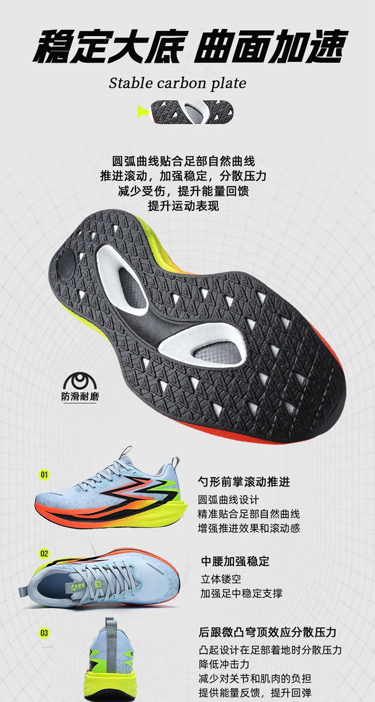 Scarpe Da Corsa Marathon Uomo Con Piastra In Carbonio Leggere E Traspiranti Sneakers Atletiche Per Donna Comode
