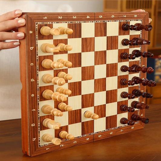 Set di scacchi di lusso in palissandro con 2 regine extra – Set di giochi di scacchi con scatola di immagazzinaggio Scacchiera da torneo professionale per adulti
