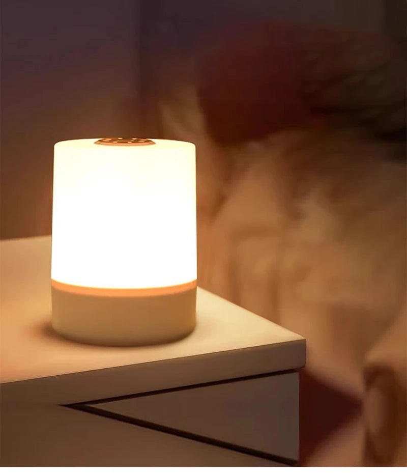 Luci notturne a LED da comodino Ricarica dimmerabile Lampade da notte da tavolo Camera da letto Illuminazione da comodino Decorazione Lampade da tavolo a LED da lettura touch