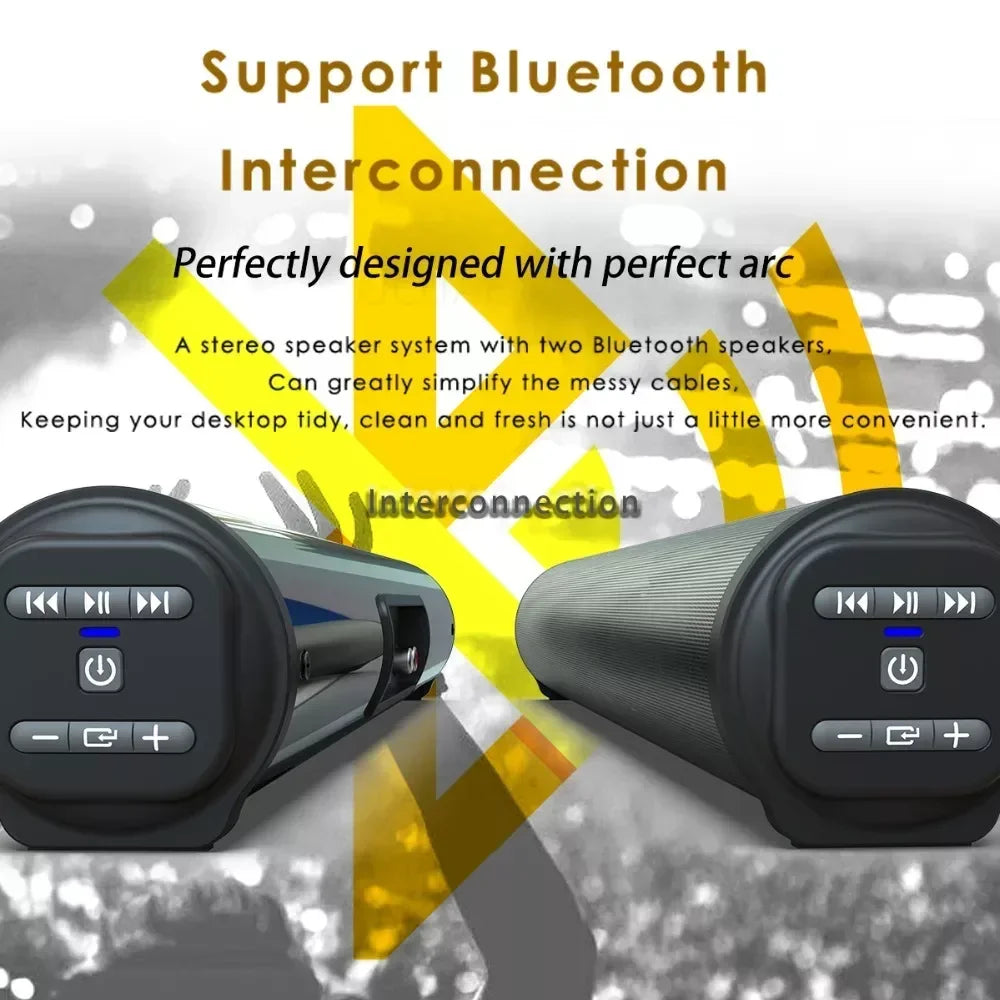 Barra Audio Portatile Potente Altoparlante Bluetooth Senza Fili Surround Stereo Per TV Subwoofer Radio FM Caixa De Som