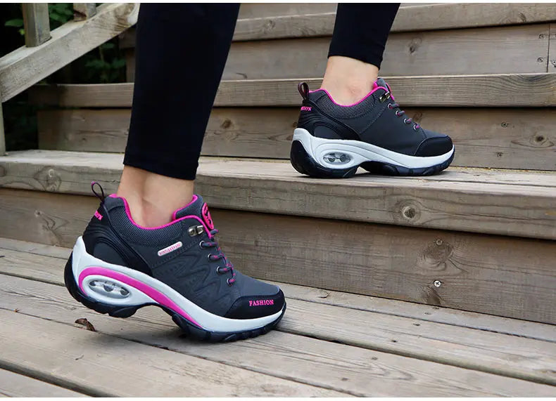 Scarpe Sportive Da Donna Con Plateau All'Aperto Escursionismo Moda Scarpe Casual Antiscivolo Da Corsa Basse Calzature