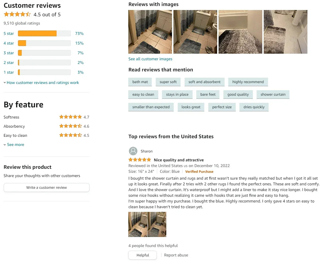 Kitinjoy Tappeto Da Bagno Di Lusso In Microfibra Assorbente Antiscivolo Peluche Morbido Per Doccia E Pavimento