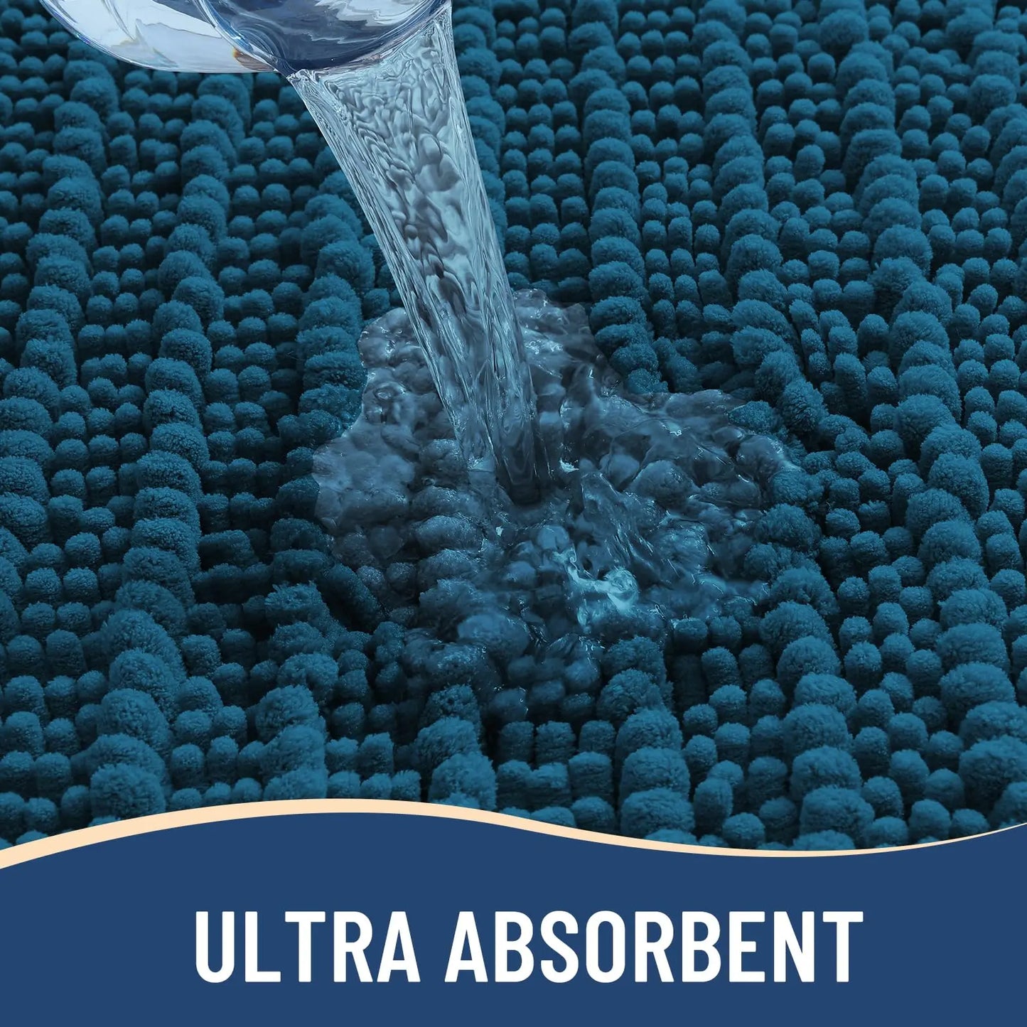 Kitinjoy Tappetino Da Bagno Lusso Assorbente Morbido E Spesso In Peluche Antiscivolo Grande Per Doccia
