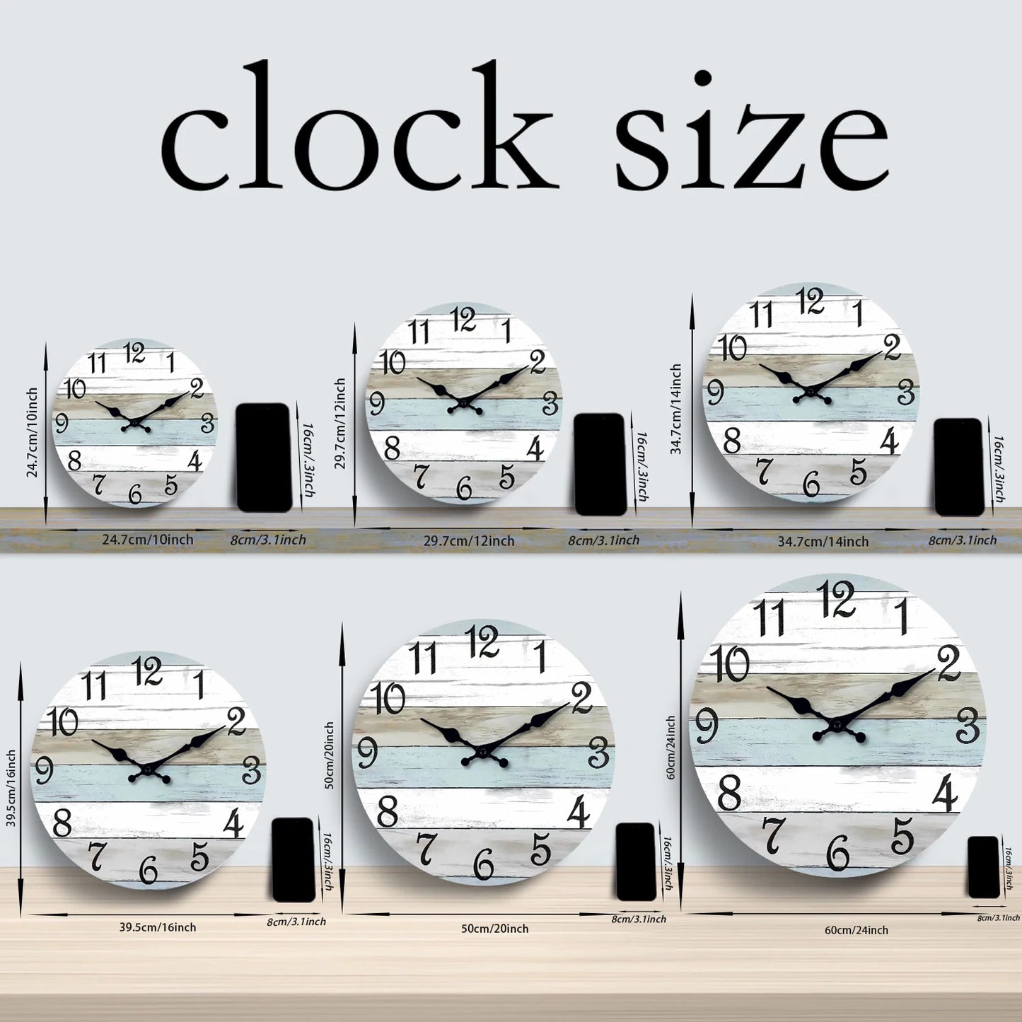 Orologio Da Parete Silenzioso In Legno 10 14 Pollici Motivo Naturale Per Soggiorno Letto Cucina Ufficio Regalo Ideale