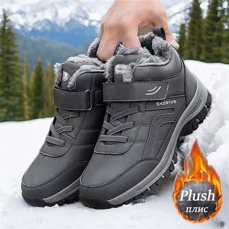 Stivali Invernali Da Uomo In Pelle PU Impermeabili Scarpe Casual Calde Alta Qualità Stivaletti Sneakers