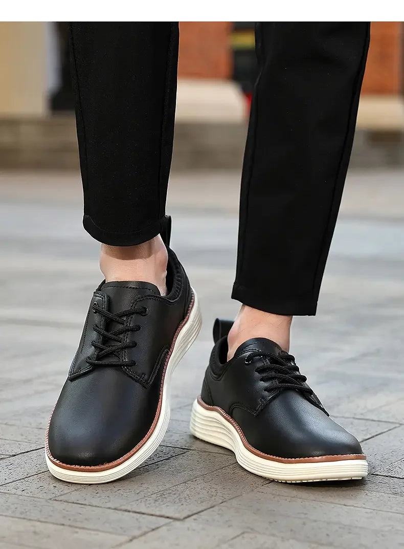 Scarpe Uomo Sportive Casual Alla Moda In Pelle Traspiranti e Comode Marrone Scarpe da Golf e Formali