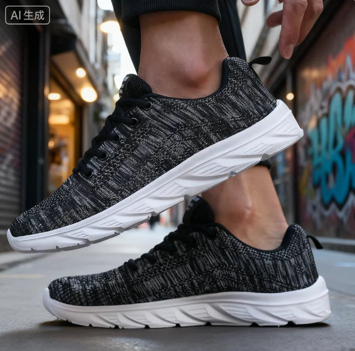 Scarpe Da Ginnastica Da Corsa In Maglia Uomo Traspiranti Leggere Antiscivolo Suola Morbida Scarpe Da Passeggio