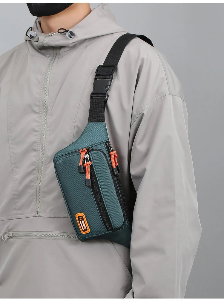 Marsupio da Uomo Impermeabile Unisex Borsa a Tracolla per Corsa e Attività Leggero e Resistente