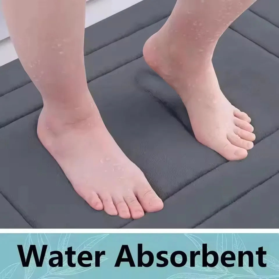 Tappetino Da Bagno Super Assorbente In Velluto Corallo Antiscivolo Ecologico Zerbino