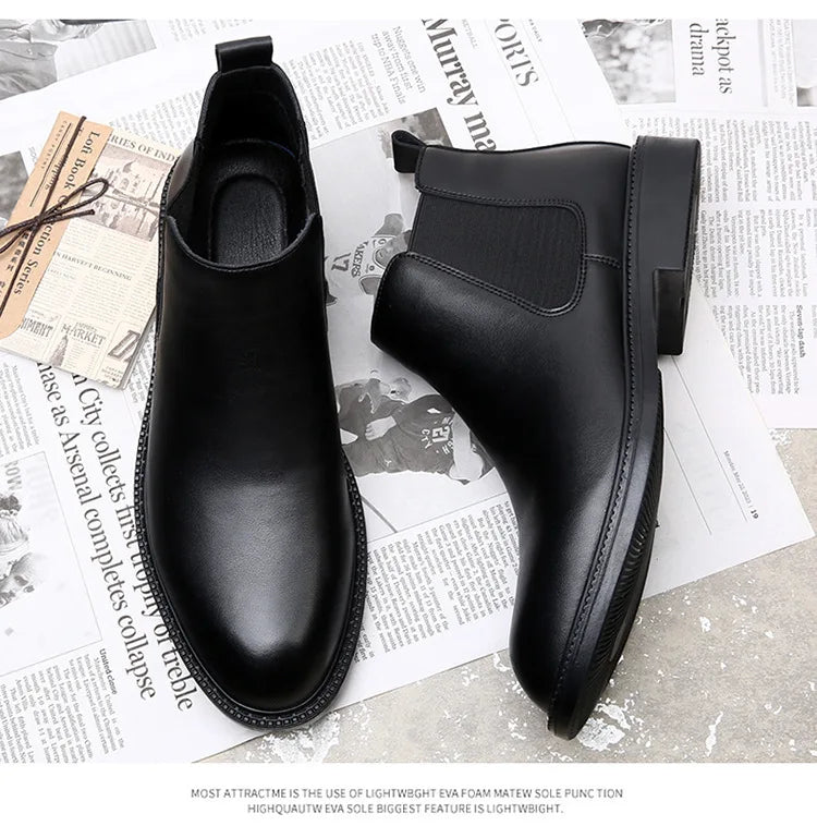 Stivaletti Chelsea In Pelle Da Uomo Di Lusso Fatti A Mano Slip On Per Abito Formale E Casual