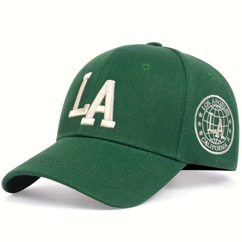 Berretto Baseball Unisex Con Ricamo Lettera LA Cappello Regolabile Per Esterni Protezione Solare Primavera Autunno