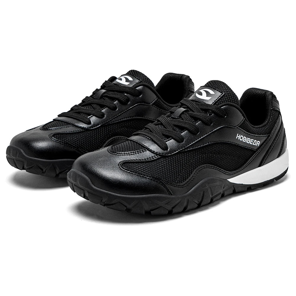Hobibear Scarpe Da Trekking A Piedi Nudi Unisex Wide Fit Trail Running Scarpe Retrò In Pelle Artificiale Zero Drop