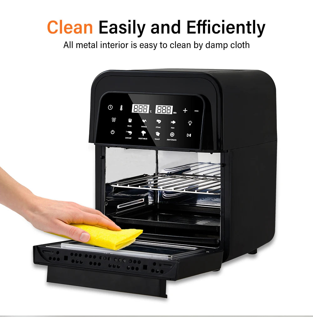 Friggitrice Ad Aria Multifunzionale BioloMix Da 7 Litri Senza Olio Forno Disidratatore Convezione Touch Screen