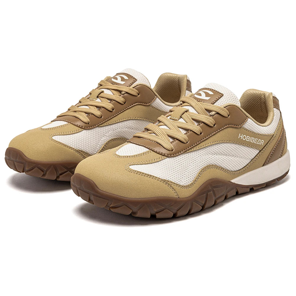 Hobibear Scarpe Da Trekking A Piedi Nudi Unisex Wide Fit Trail Running Scarpe Retrò In Pelle Artificiale Zero Drop