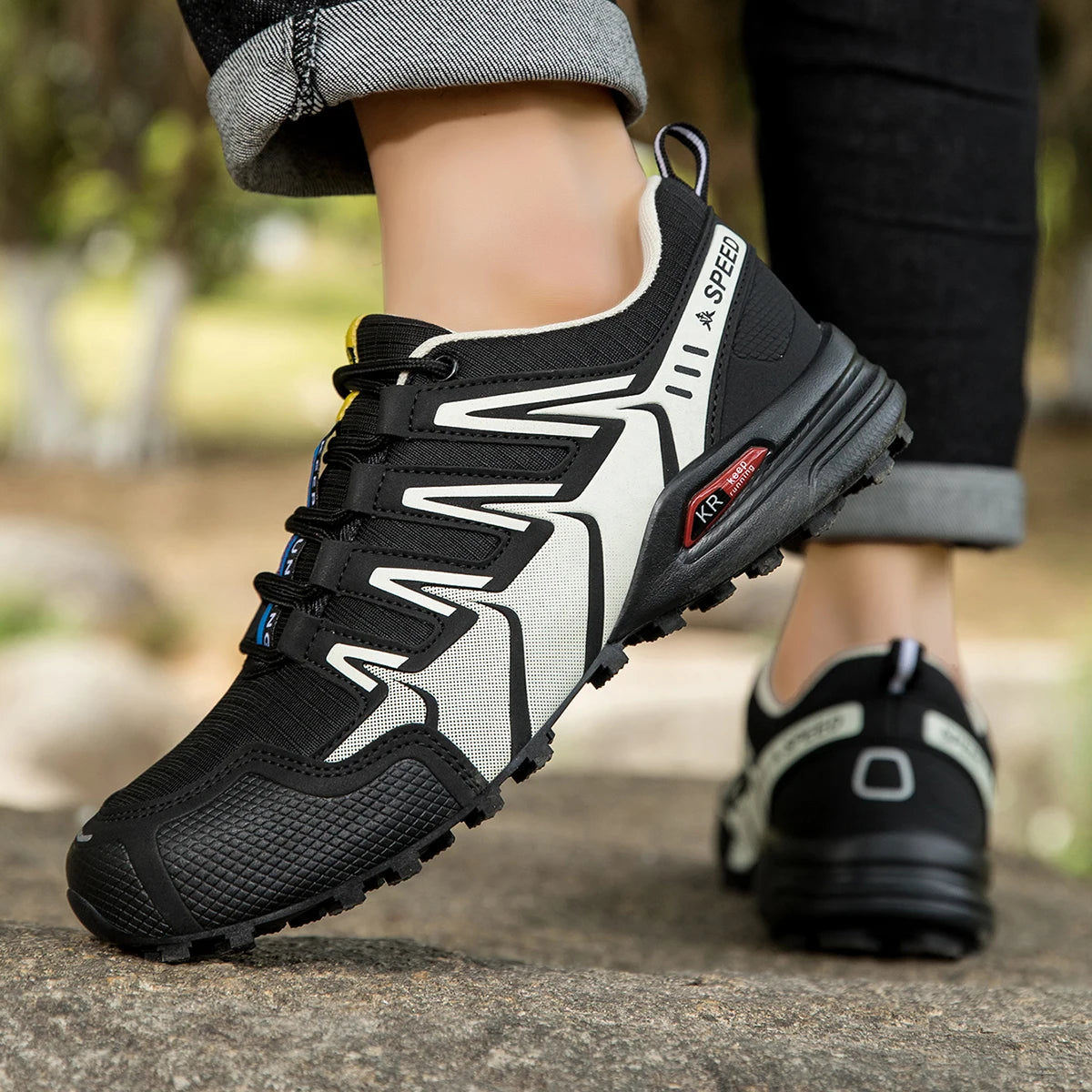 Scarpe Sportive Da Ciclismo All'aperto Da Uomo Impermeabili Antiscivolo Per Escursioni E Campeggio