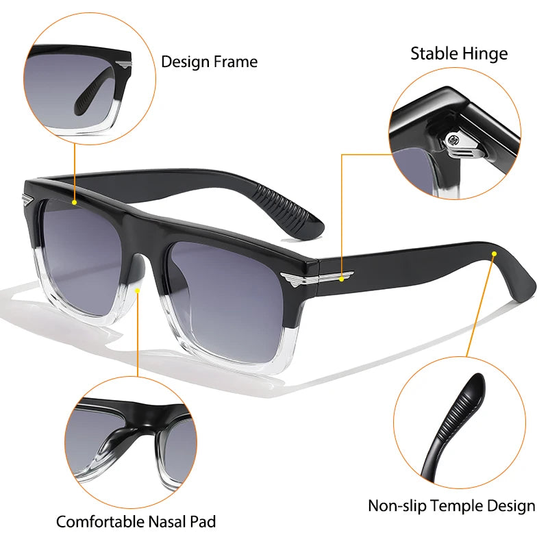 Occhiali Da Sole Quadrati TR90 Lusso Unisex Per Viaggi E Feste Design Classico Elegante