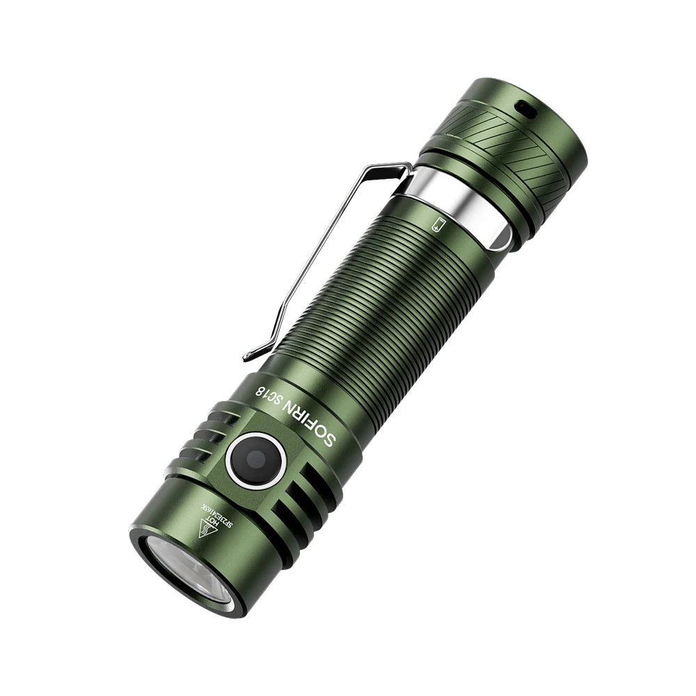 Sofirn SC18 1800lm Torcia EDC USB C Ricaricabile SST40 LED 18650 Ottica TIR Lente Lanterna Indicatore di Alimentazione