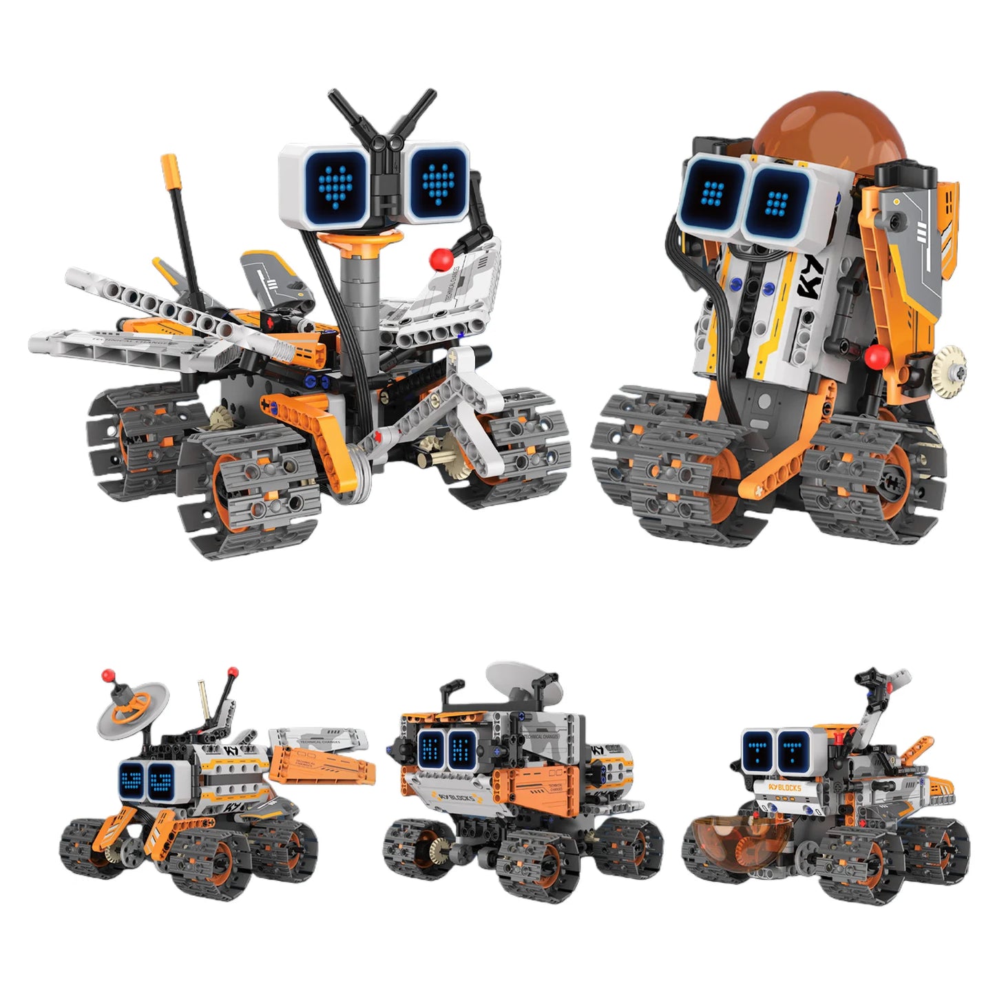 Robot Trasformabile 5 In 1 Con Display Digitale Telecomandato Per Bambini Regalo Ideale