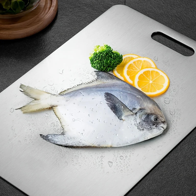 Set Di Taglieri In Acciaio Inossidabile Due Pezzi Antiscivolo Per Carne E Verdure Senza BPA E Antiruggine