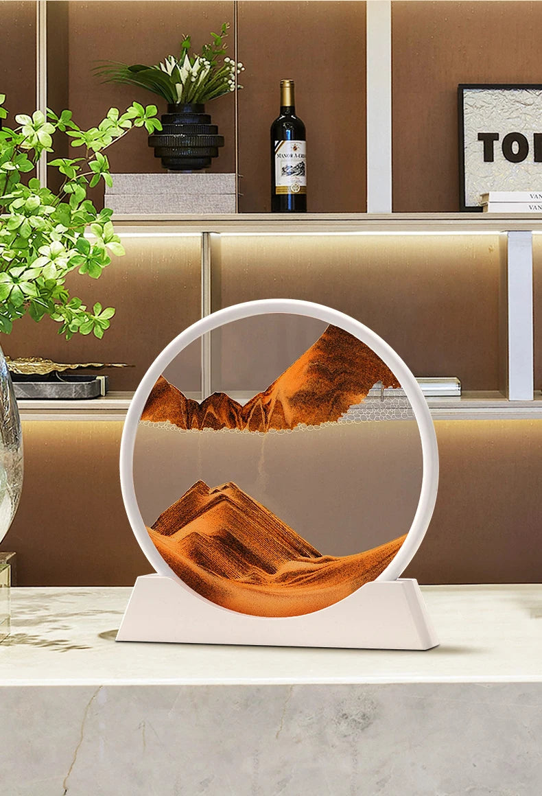 Clessidra Liquida 3D Arte Sabbia In Movimento In Vetro Regalo Originale Decorazione Per Casa E Ufficio