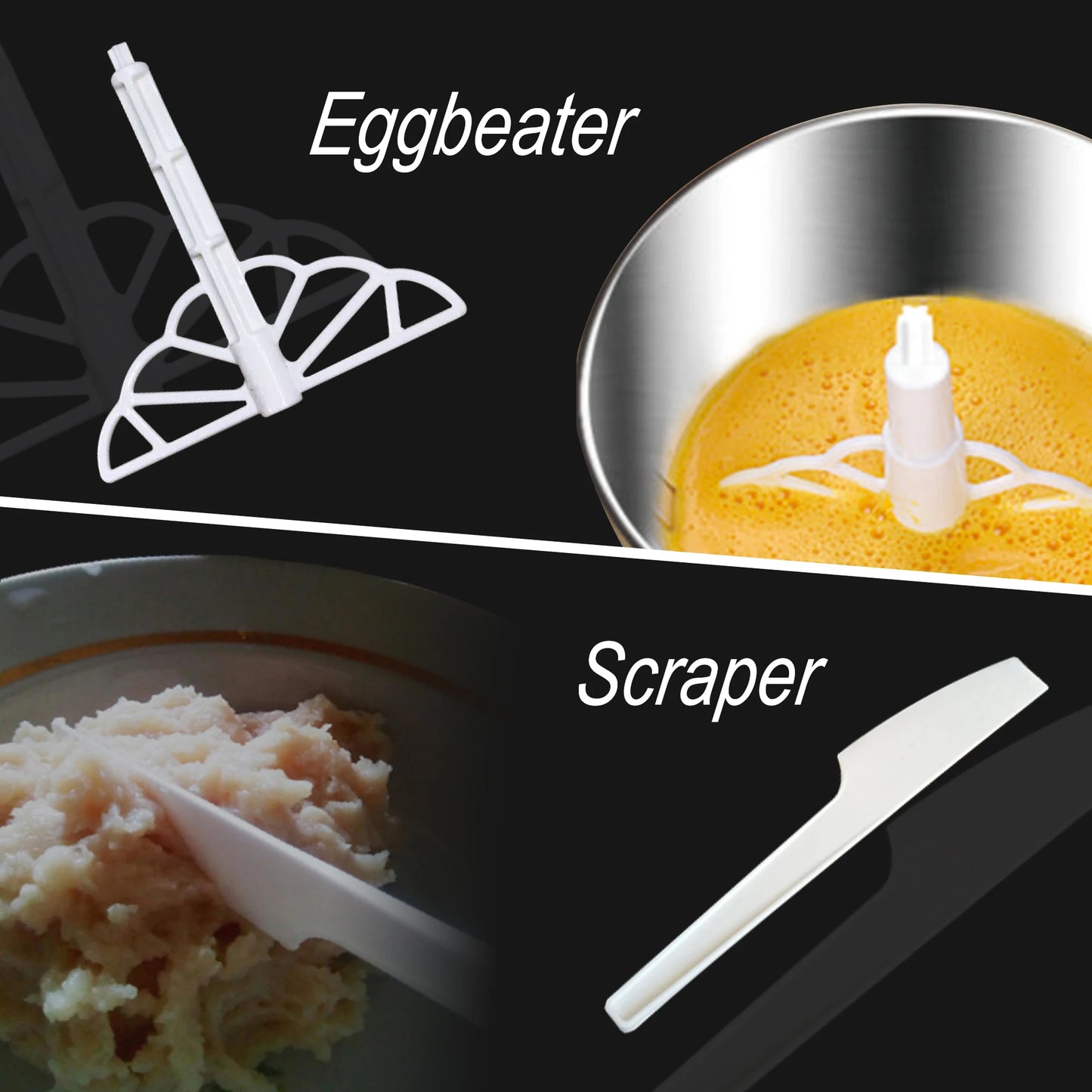 Tritatutto Elettrico 2 Velocità In Acciaio Inossidabile Tritacarne Robot Da Cucina Con Affettatrice E Frullino Per Uova