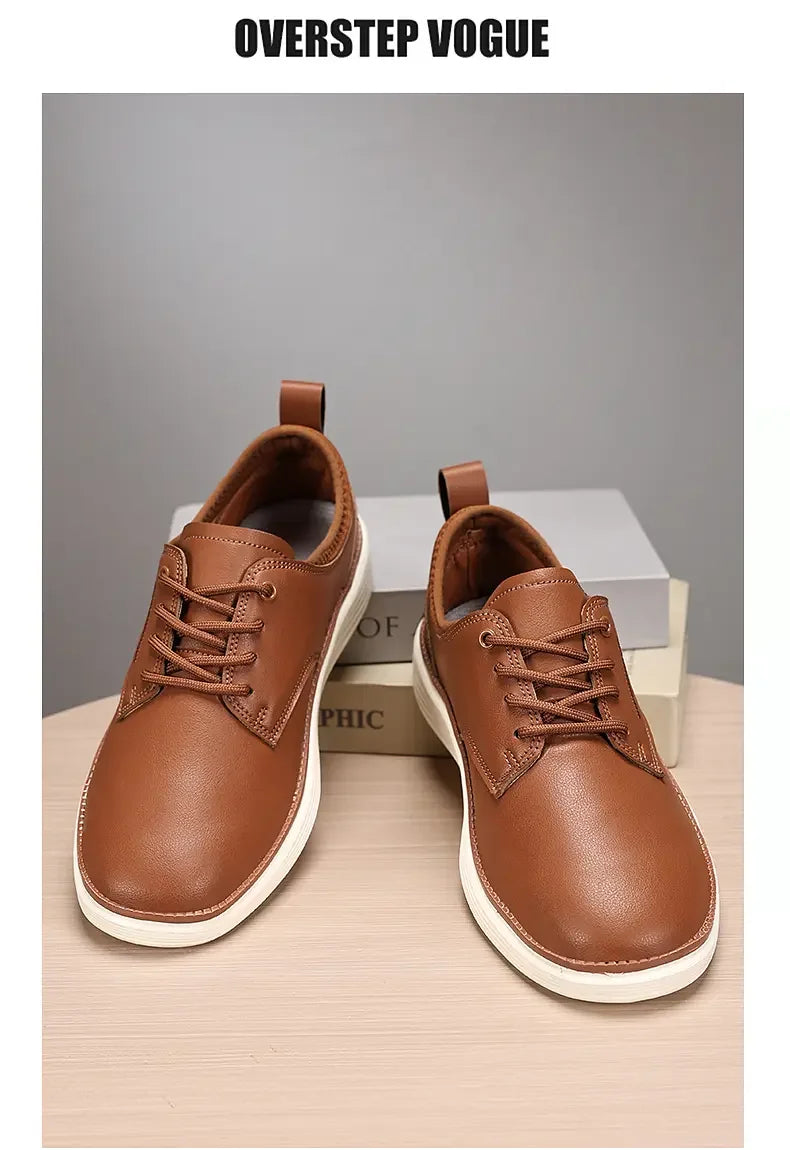 Scarpe Uomo Sportive Casual Alla Moda In Pelle Traspiranti e Comode Marrone Scarpe da Golf e Formali