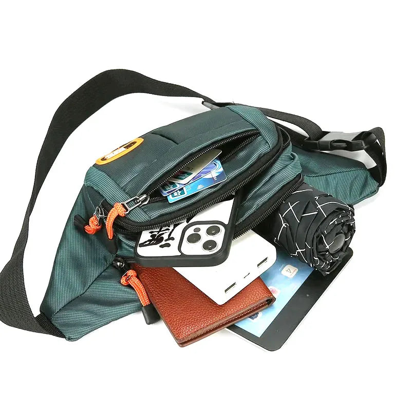 Marsupio Impermeabile Oxford Unisex Grande Capacità Cintura Porta Oggetti Multifunzionale Resistente All Usura