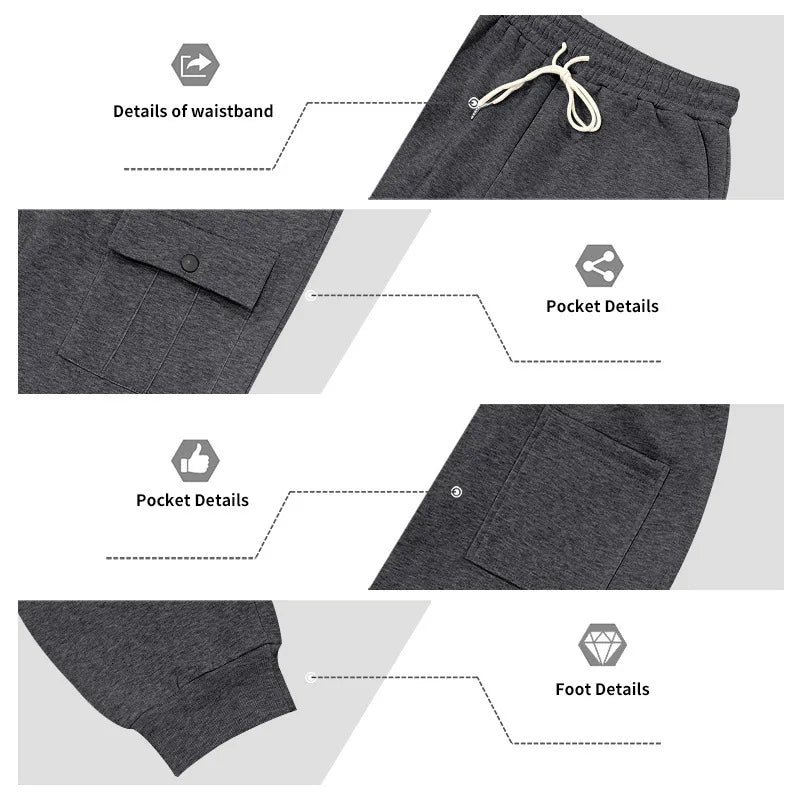 Set Maglione Con Cappuccio Moda Sportiva All'Aria Aperta In Velluto Sciolto Da Uomo Autunno Inverno