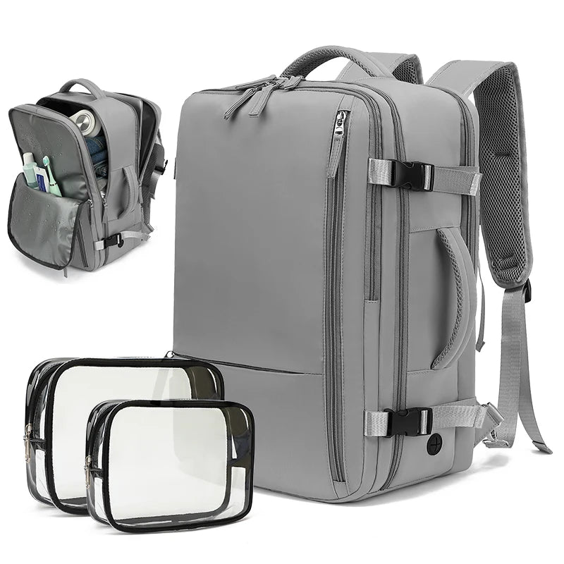 Zaino Da Viaggio Unisex Per Laptop Da 15 Pollici Grande Capacità 36 55 Litri Per Oggetti Personali