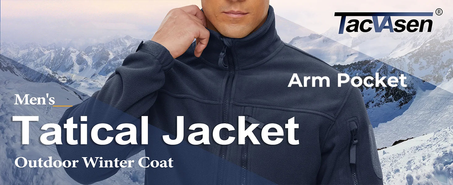 Tacvasen Giacca In Pile Full Zip Verde Da Uomo Con Tasche Con Cerniera Termica Per Lavoro E Escursionismo Outwear