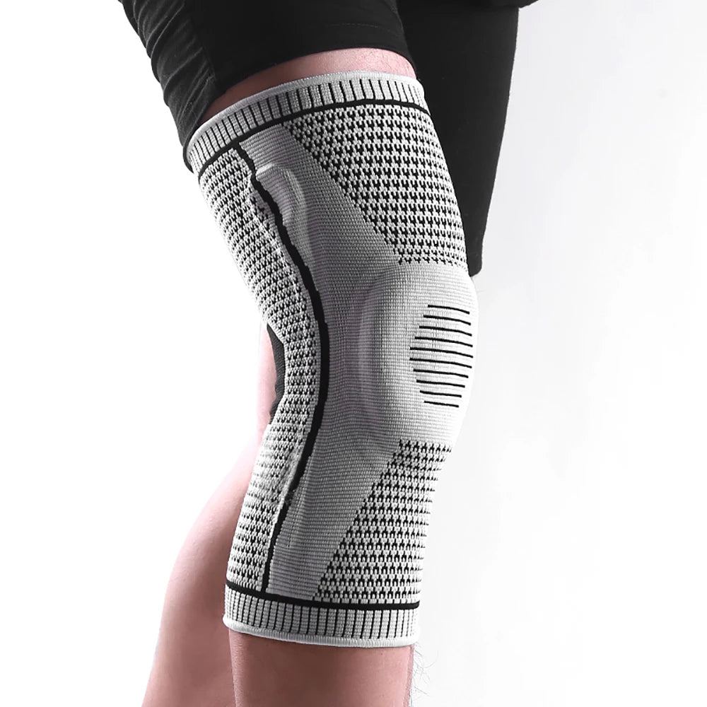 Mezza Ginocchiera Cinghia Patella Supporto Mediale Protezione Menisco In Silicone Sport Universale Per Basket E Corsa
