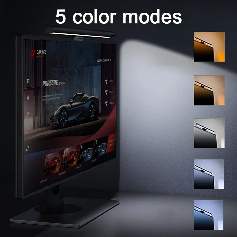 Barra Luminosa LED 44 Cm Per Monitor E Scrivania Con Atmosfera RGB Dimmerabile Ideale Per Studio E Lavoro