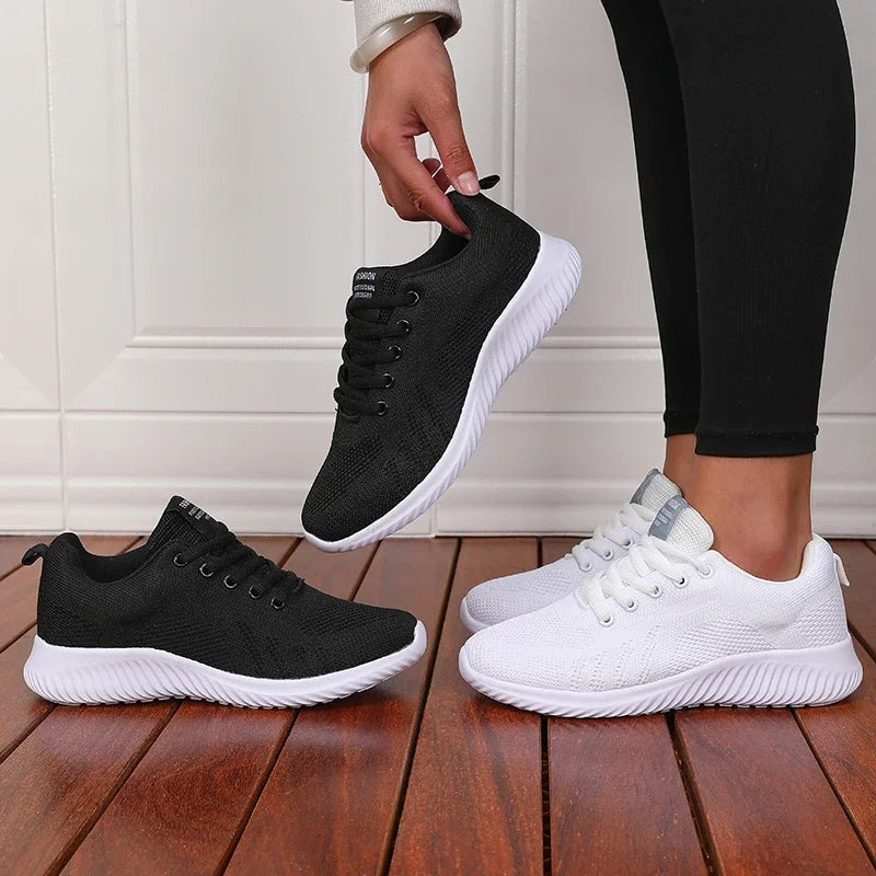 Scarpe Sportive Antiscivolo Uomo Donna Trekking In Rete Bianca Stile Streetwear Da Corsa Casual Basse Fondo Piatto