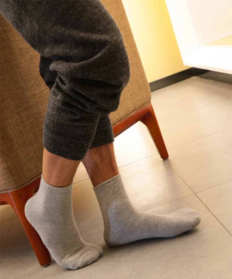 Calzini Invernali Uomo Caldi Spessi Set Da 5 Paia Cotone Poliestere Elastan Antineve In Spugna