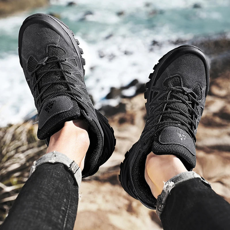 Hikeup Scarpe Trekking Da Uomo Traspiranti Con Lacci Ammortizzate Per Esterno E Arrampicata