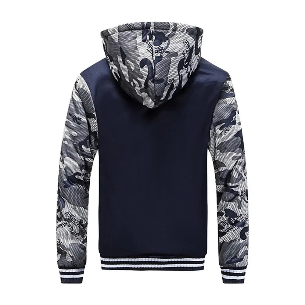 Giacca Invernale Da Uomo Camouflage Con Cappuccio In Pile A Manica Lunga Streetwear Abbigliamento Uomo