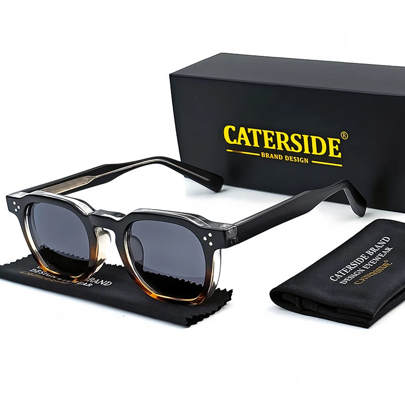 Occhiali Da Sole Retro Punk Quadrati Caterside Unisex Set Da 2 Pezzi Design Personalizzato Regalo Per Festival