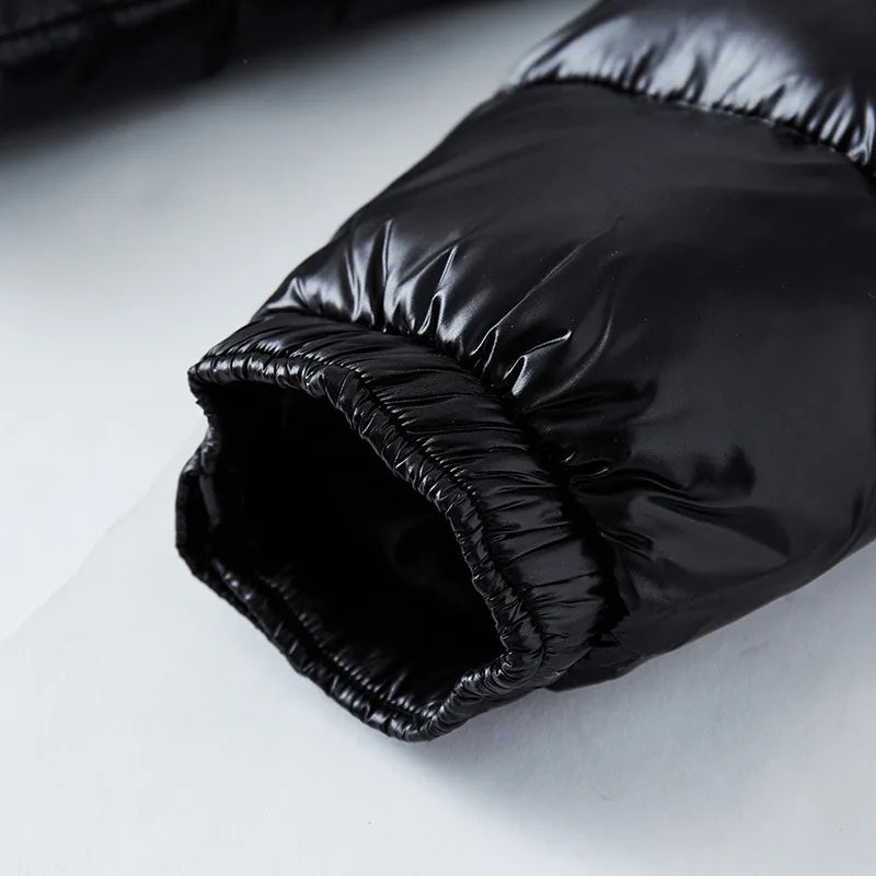 Giacca Invernale Da Uomo Streetwear Con Cappuccio E Collo Alto Imbottito Antifreddo Capospalla