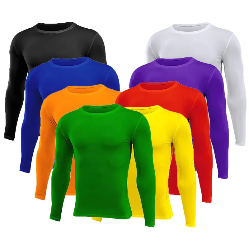 Maglia Termica Compressione Unisex Per Corsa Fitness Sportiva Maniche Lunghe Da Allenamento T Shirt Per Basket Calcio
