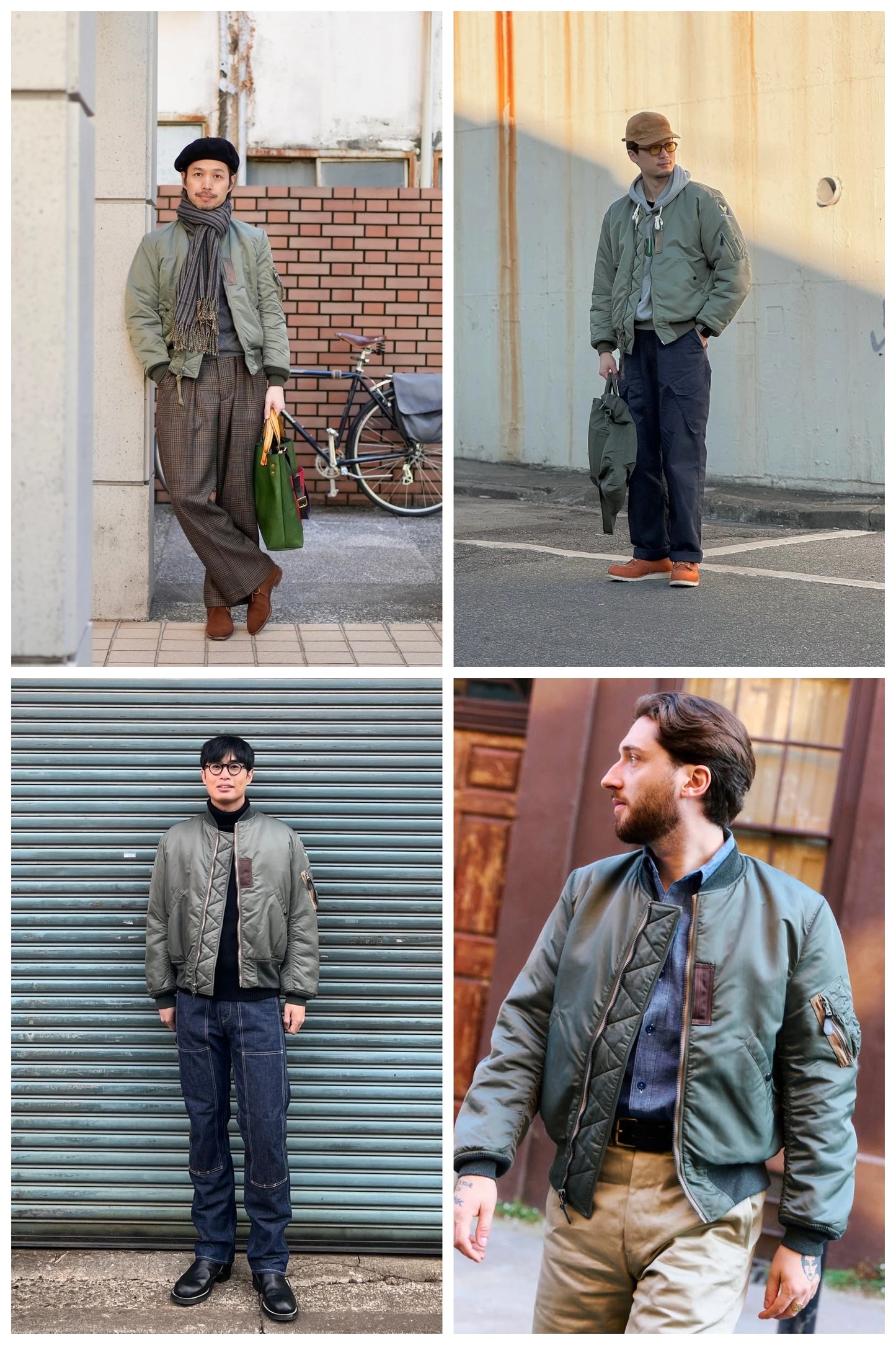 Cappotto Invernale MA1 Verde Salvia Pilota Nylon Imbottito Bomber Vintage Uomo Giacca Da Volo Giappone
