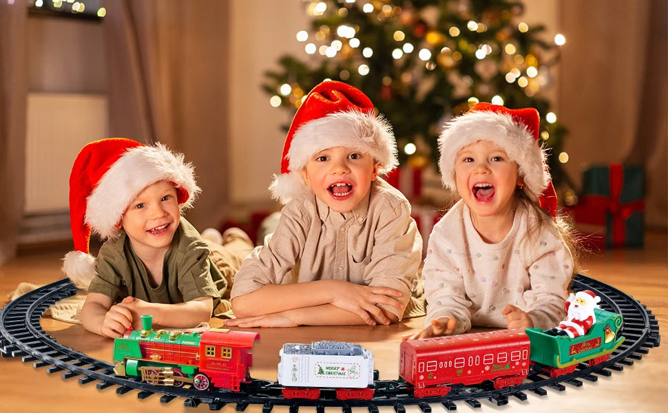 VATOS Set Di Treni Natalizi Sospesi Luminosi E Sonori Per Albero Di Natale Regalo Per Bambini Decorazione