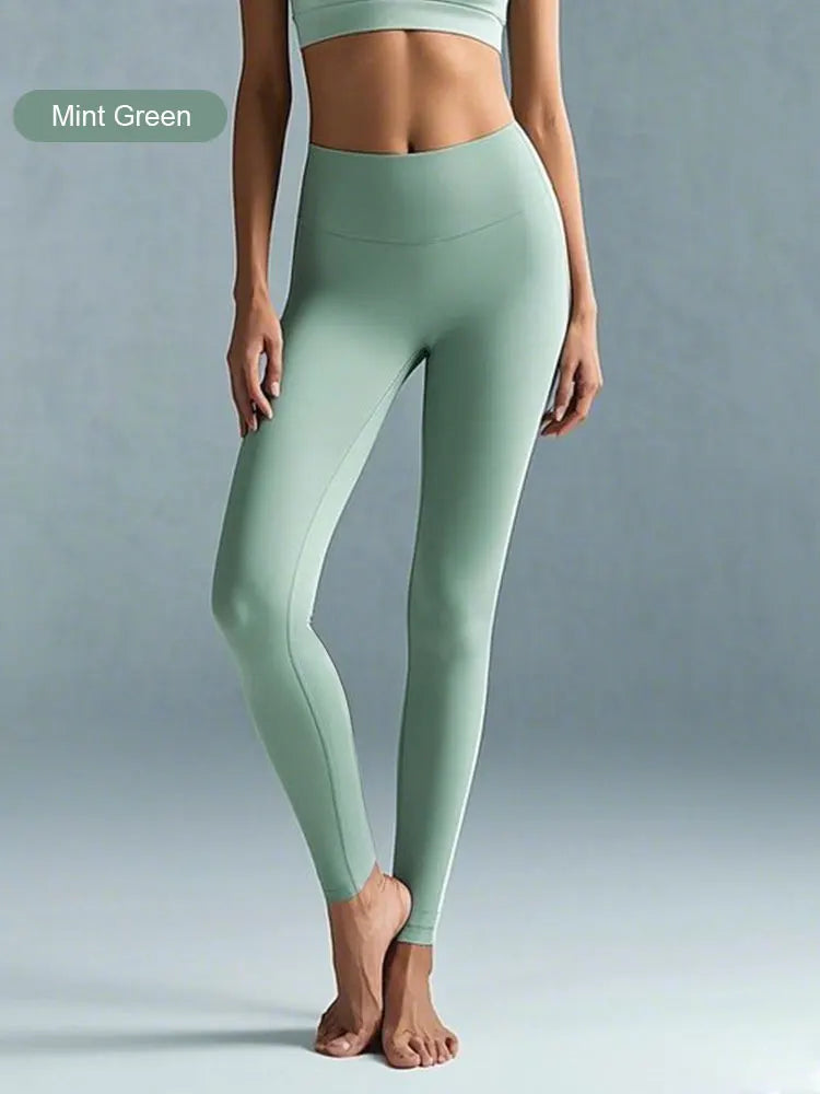 Pantaloni Da Yoga Vita Alta Per Donne Elasticizzati Quattro Direzioni Asciugatura Rapida Per Corsa Ciclismo Palestra